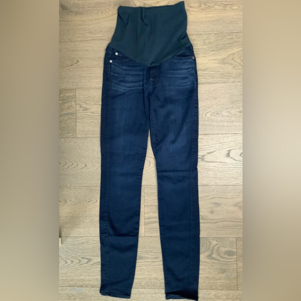 7 For All Mankind dark wash maternity jeans. Size 27.